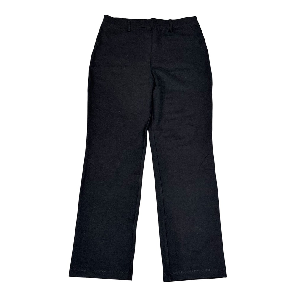 Quince NWT Ultra-Stretch Ponte Straight Leg Pants L Black Trouser